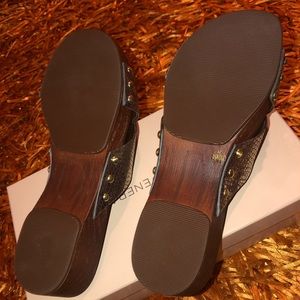 BCBG Snakeprint Clogs Size 8.5 (NIB)